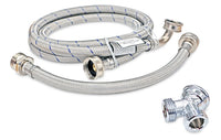 Frigidaire 6' Stainless Steel Steam Dryer Hose Kit - 5304499648 | Trousse de tuyaux Frigidaire 6 pi en acier inoxydable pour sécheuse à la vapeur  - 5304499648 | 53044996