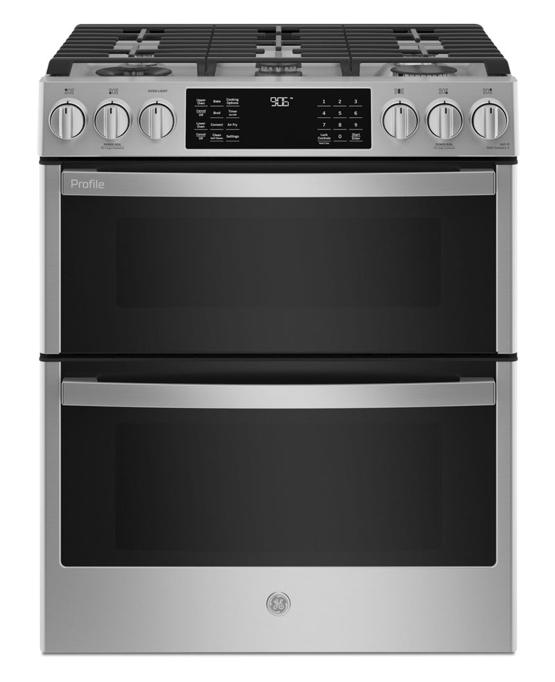 GE Profile 6.7 Cu. Ft. Double Oven Gas Range - PCGS960YPFS | Cuisinière à gaz à four double GE ProfileMC de 6,7 pi³ – PCGS960YPFS | PCGS96FS