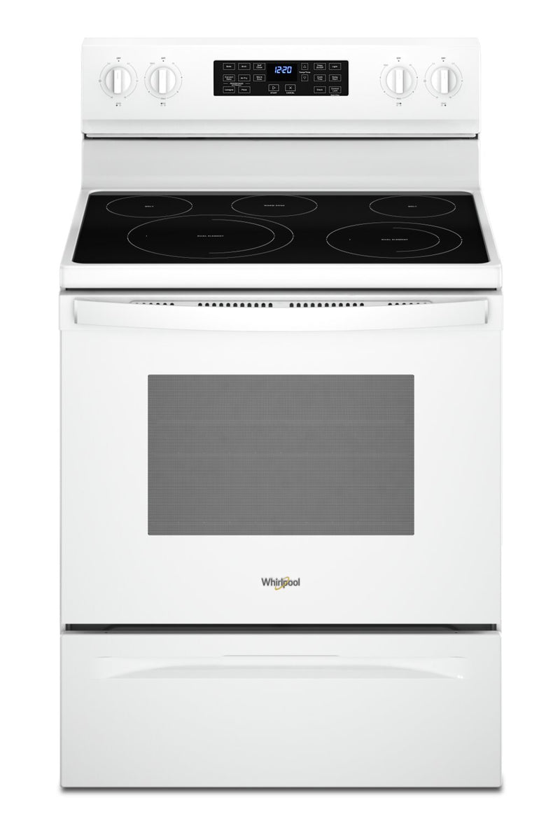 Whirlpool 5.3 Cu. Ft. Electric Range with 5-in-1 Air Fry Oven - YWFE550S0LW | Cuisinière électrique Whirlpool de 5,3 pi3 avec option de friture à air 5 en 1 - YWFE550S0LW | YWFE55LW