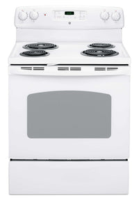 GE  5.0 Cu. Ft. Electric Freestanding Range - JCBP240DMWW | Cuisinière électrique amovible GE de 5,0 pi3 – JCBP240DMWW | JCBP240D