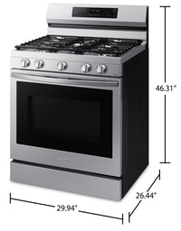 Samsung 6 Cu. Ft. Freestanding Gas Range with Air Fry - NX60A6711SS/AA | Cuisinière à gaz amovible Samsung de 6 pi3 avec friture à air - NX60A6711SS/AA | NX60A67S