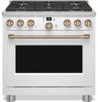 Café 5.75 Cu. Ft. Commercial-Style 6-Burner Dual Fuel Range - C2Y366P4TW2 | Cuisinière hybride Café de style commercial de 5,75 pi3 à 6 brûleurs - C2Y366P4TW2 | C2Y366TW