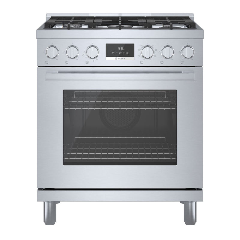 Bosch 800 Series 3.9 Cu. Ft. Dual Fuel Freestanding Range - HDS8055C | Cuisinière hybride amovible Bosch de série 800 - HDS8055C | HDS8055C