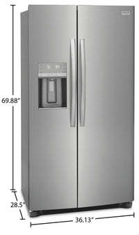 Frigidaire 22.3 Cu. Ft. Counter Depth Side-by-Side Refrigerator - GRSC2352AF | Réfrigérateur Frigidaire de 22,3 pi³ de profondeur comptoir à compartiments juxtaposés – GRSC2352AF | GRSC235F