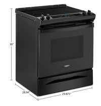 Whirlpool 4.8 Cu. Ft. Electric Range with Frozen Bake™ - YWEE515S0LB | Cuisinière électrique Whirlpool de 4,8 pi3 avec technologie Frozen BakeMC - YWEE515S0LB | YWEE515B