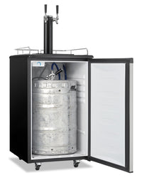 Danby 5.4 Cu. Ft. Dual-Tap Kegerator - DKC054A1BSL2DB | Refroidisseur de fût à bière Danby de 5,4 pi³ à 2 robinets– DKC054A1BSL2DB | DKC054AS