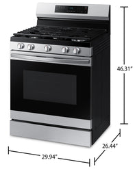 Samsung 6.0 Cu. Ft. Freestanding Gas Range with Fan Convection - NX60A6511SS/AA | Cuisinière à gaz amovible Samsung de 6,0 pi3 avec convection par ventilateur – NX60A6511SS/AA | NX60A65S