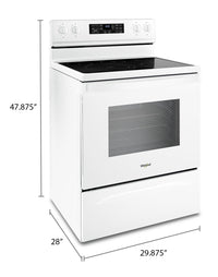 Whirlpool 5.3 Cu. Ft. Electric Range with 5-in-1 Air Fry Oven - YWFE550S0LW | Cuisinière électrique Whirlpool de 5,3 pi3 avec option de friture à air 5 en 1 - YWFE550S0LW | YWFE55LW