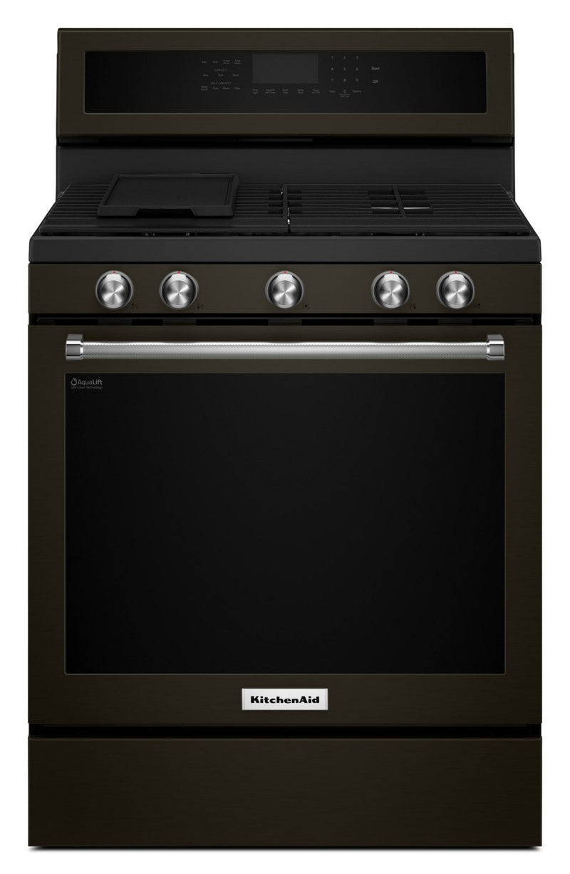 KitchenAid 5.8 Cu. Ft. Five-Burner Gas Convection Range - KFGG500EBS|Cuisinière à gaz KitchenAid de 5,8 pi³ à convection avec 5 brûleurs - KFGG500EBS|KFGG50BS