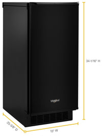 Whirlpool 15" Ice Maker with Clear Ice Technology - WUI75X15HB|Machine à glaçons Whirlpool de 15 po avec technologie de glaçons transparents - WUI75X15HB|WUI75X1B