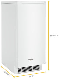 Whirlpool 15" Ice Maker with Clear Ice Technology - WUI75X15HW|Machine à glaçons Whirlpool de 15 po avec technologie de glaçons transparents - WUI75X15HW|WUI75X1W